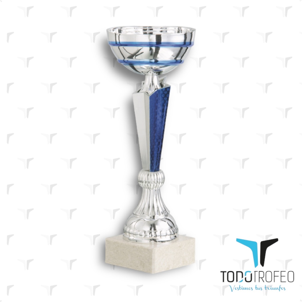 Trofeo 17060/2  25cm plata y azul