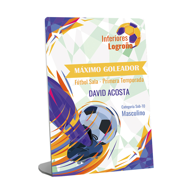 Trofeo forja TF09B rectangular impreso a color