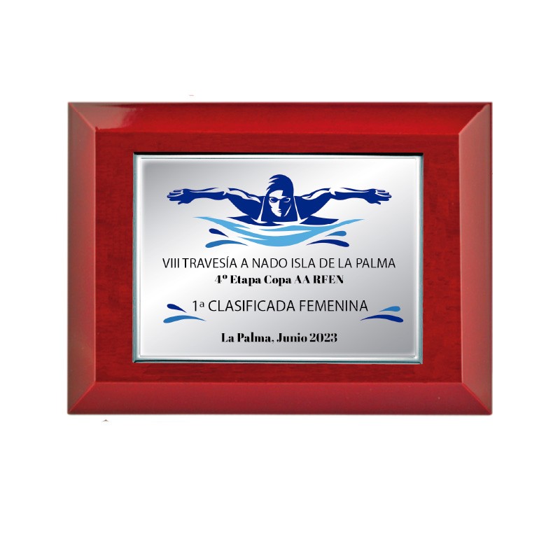 Placa homenaje en alumini de 3 tamaños. Ref. ANCONA