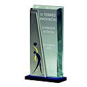 Trofeo cristal vertical grabado a láser. Ref. 24087