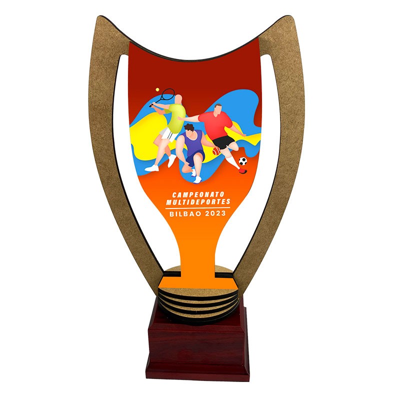 Trofeo clásico de 3 alturas. Ref. TW104