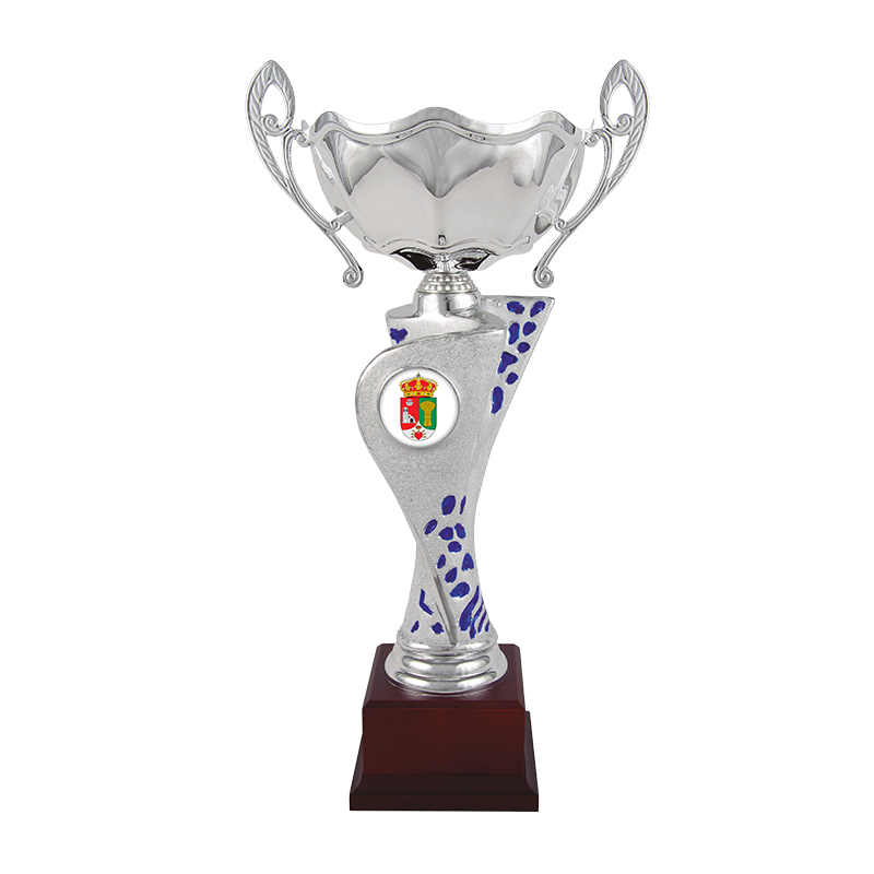 Trofeo copa plata clásica con disco
