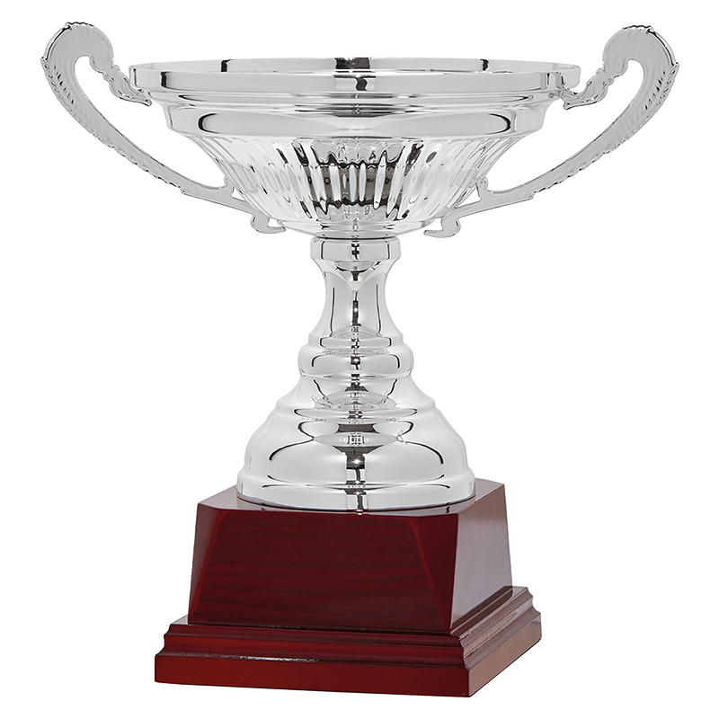 Trofeo Copa clásica con peana de madera