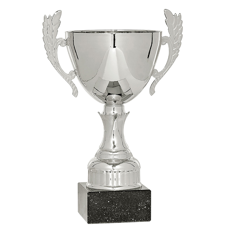 Trofeo Copa plata con asas de 4 alturas