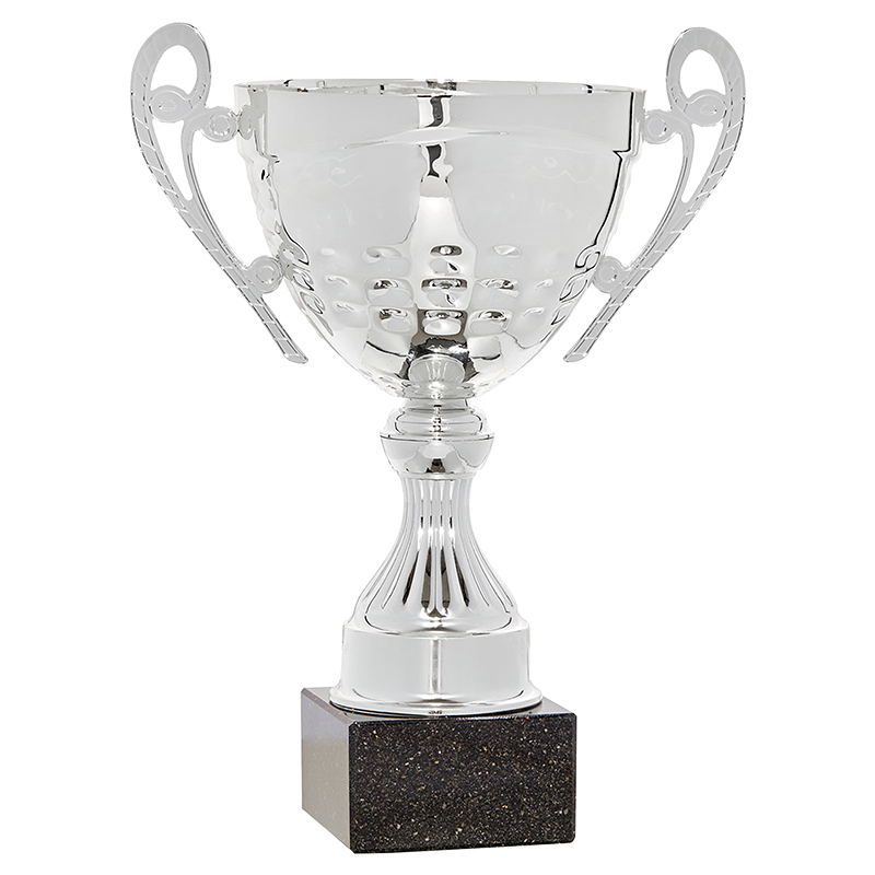 Trofeo copa clásica con asas y peana de mármol