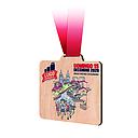 Medalla de madera S13D impresa a todo color