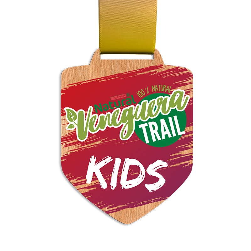 Medalla de madera S13E impresa a todo color