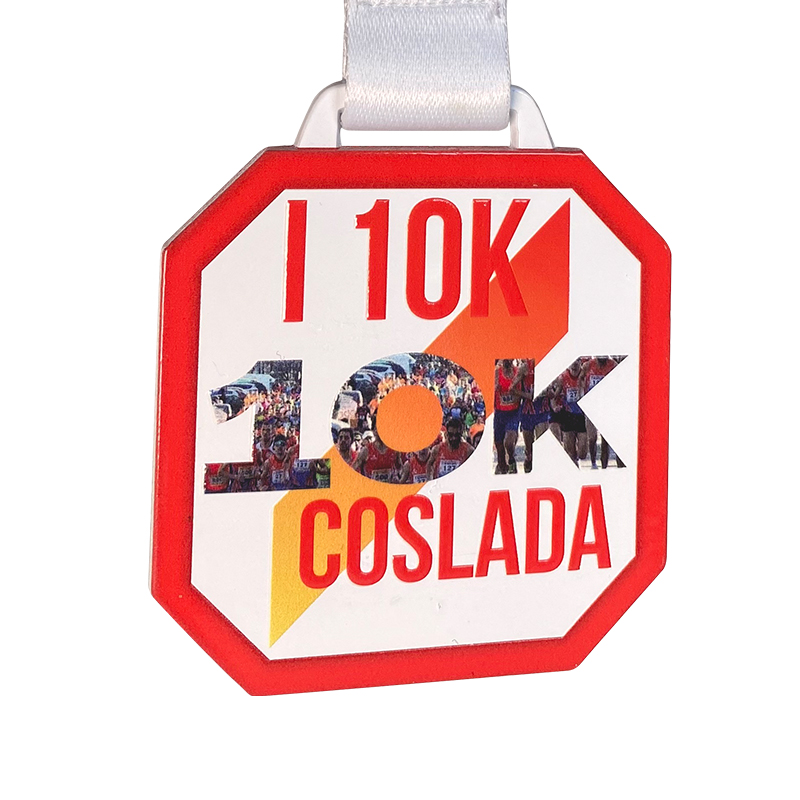 Medalla hexagonal S08C impresión a color