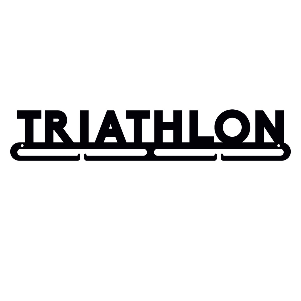 Medallero metal letras Triatlhon de 400mm