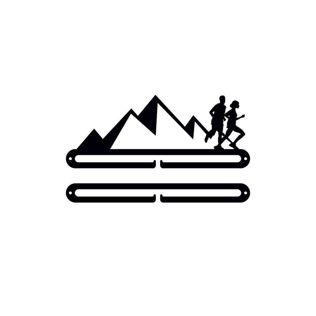 Medallero metal Trail 2 corredores de 250mm con extensión