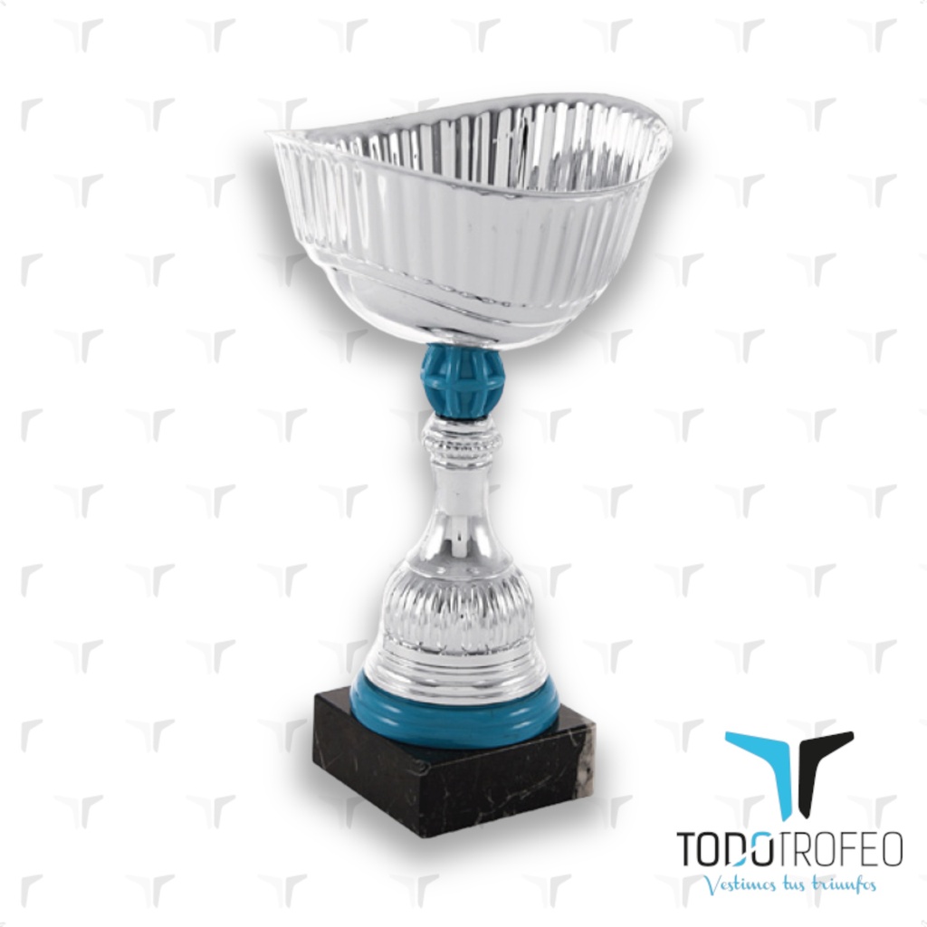 Trofeo 15078/1 alt.24cm plata/azul