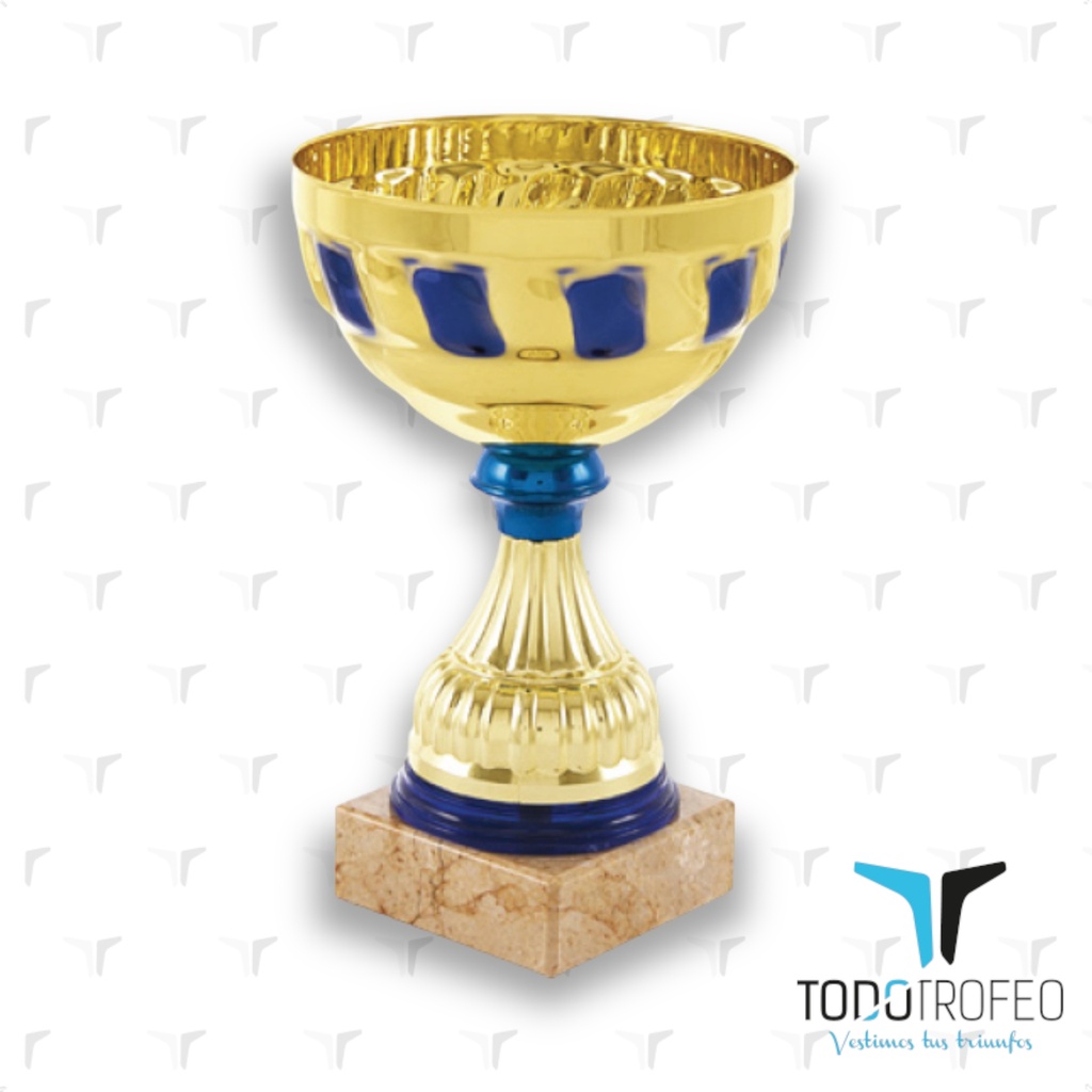 Trofeo 15082/1 alt.22cm azul/oro