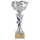 [C18054.1] Trofeo portadiscos 18054/1 alt.30cm plata/azul