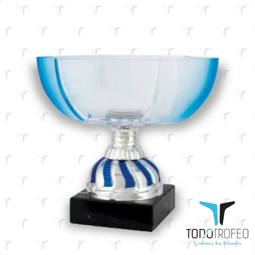 [C12078.2] Cristal 12078/2 alt.22cm pl/azul