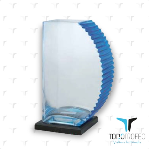 [C12081.1] Cristal 12081/1 alt.28cm curvo c/ondas