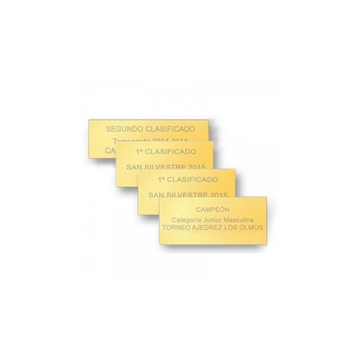 [41001- <50] Grabación chapas de trofeos