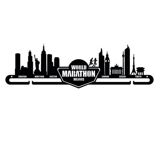 [MDL.029-2] Medallero metal World Marathon Majors - versión antigua
