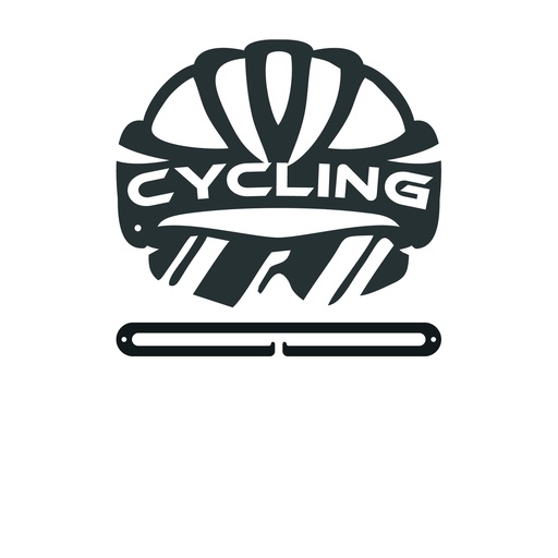 [MDL.016] Medallero metal Casco Ciclyng de 250mm con extensión