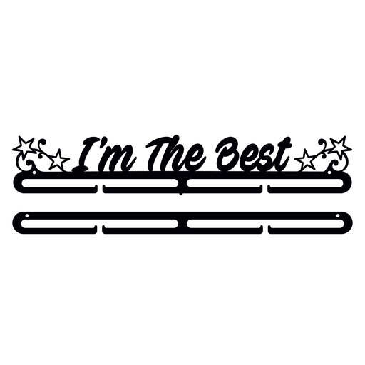 [MDL.024] Medallero metal I´m the best de 400mm con extensión