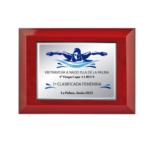 Placa homenaje en alumini de 3 tamaños. Ref. ANCONA