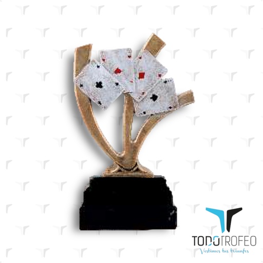 [C12295.3] Resina 12295/3 alt.21cm cartas poker