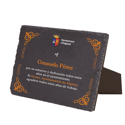 Trofeo Marco Pizarra impreso a color. Ref. 24083