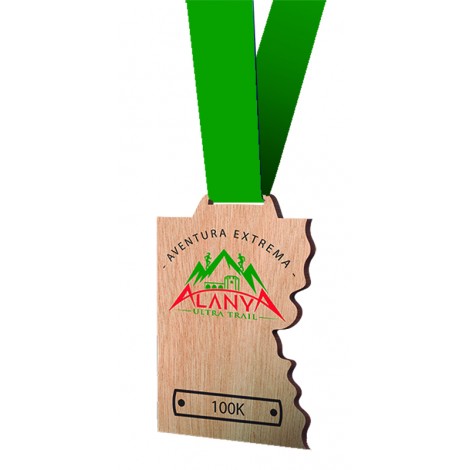 Medalla de madera S13B impresa a color