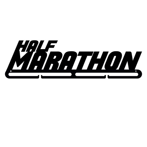 [MDL.035] Medallero metal letras Half Marathon de 400mm