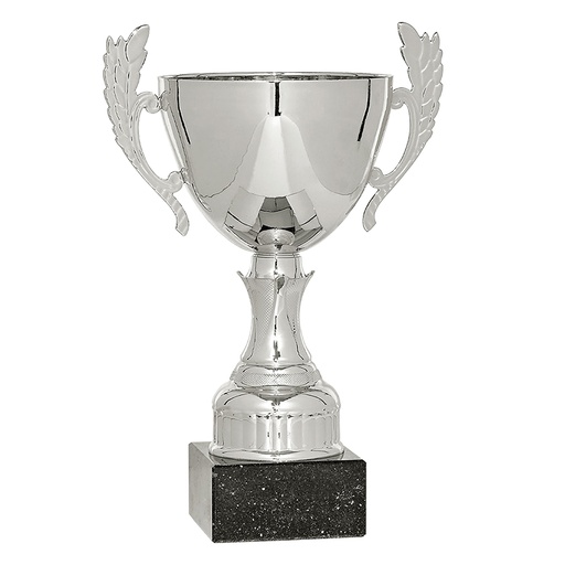 Trofeo Copa plata con asas de 4 alturas