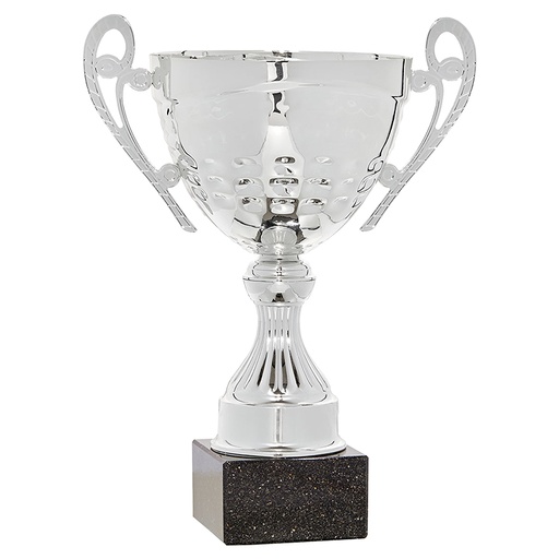 Trofeo copa clásica con asas y peana de mármol
