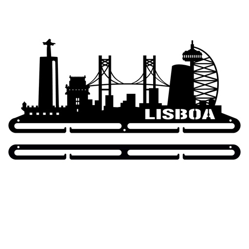 [MDL.037-2] Medallero metal Lisboa de 400mm con extensión