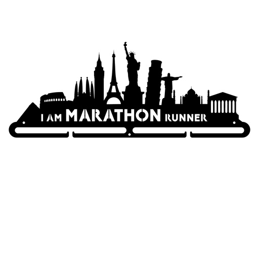 [MDL.011-1] Medallero metal I Am Marathon Running de 400mm