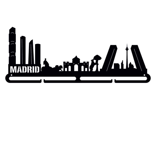 [MDL.026-1] Medallero metal skyline Madrid de 400mm