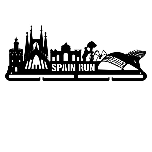 [MDL.036-1] Medallero metal skyline España de 400mm