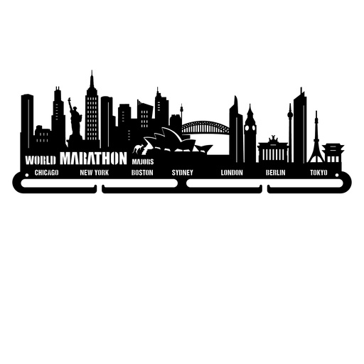 [MDL.029-1] Medallero metal World Marathon Majors de 400mm