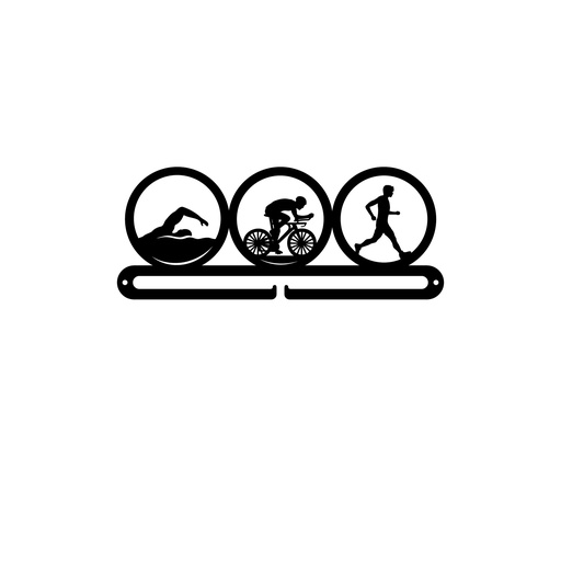 [MDL.047-1] Medallero metal Triatlón Círculos de 250mm