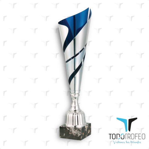 [C17006.2] Trofeo 17006/2 42cm azul y plateado con rayas