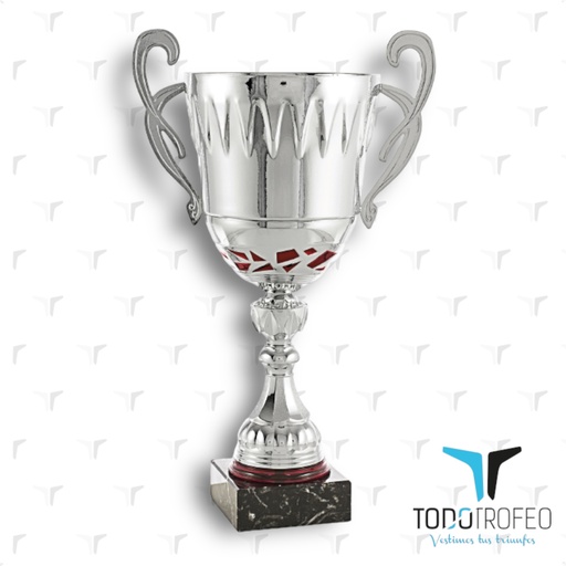 [C17015.2] Trofeo 17015/2 38cm Plateada con asas y roja