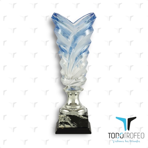 [C17039.1] Trofeo 17039/1 37cm transparente y azul 