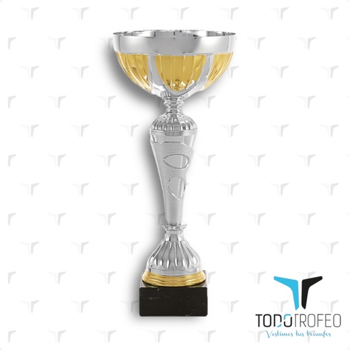 [C17058.1] Trofeo 17058/1  29cm plata y oro