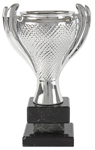 Trofeo cerámica plata c/asas