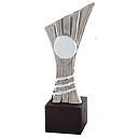 Trofeo cerámica portadiscos 19041 plata/blanco