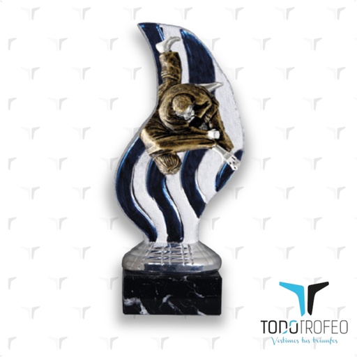 [C14140.1] Cerámica alt.30cm Azul y Blanco Artes Marciales